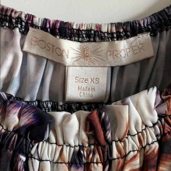 Boston Proper Printed Silky Dress - Picture 5 of 5